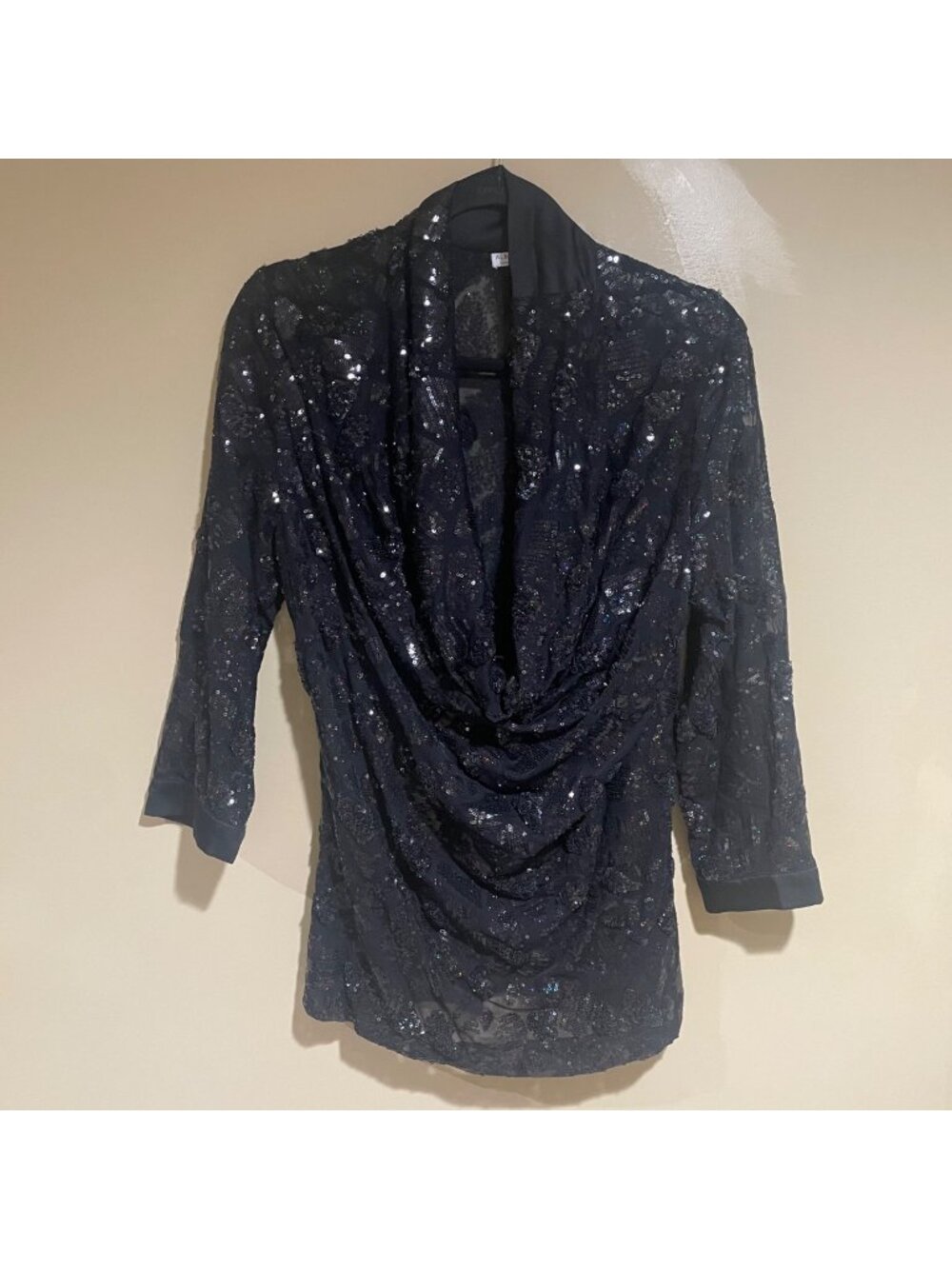 Alberto makali black sequin top